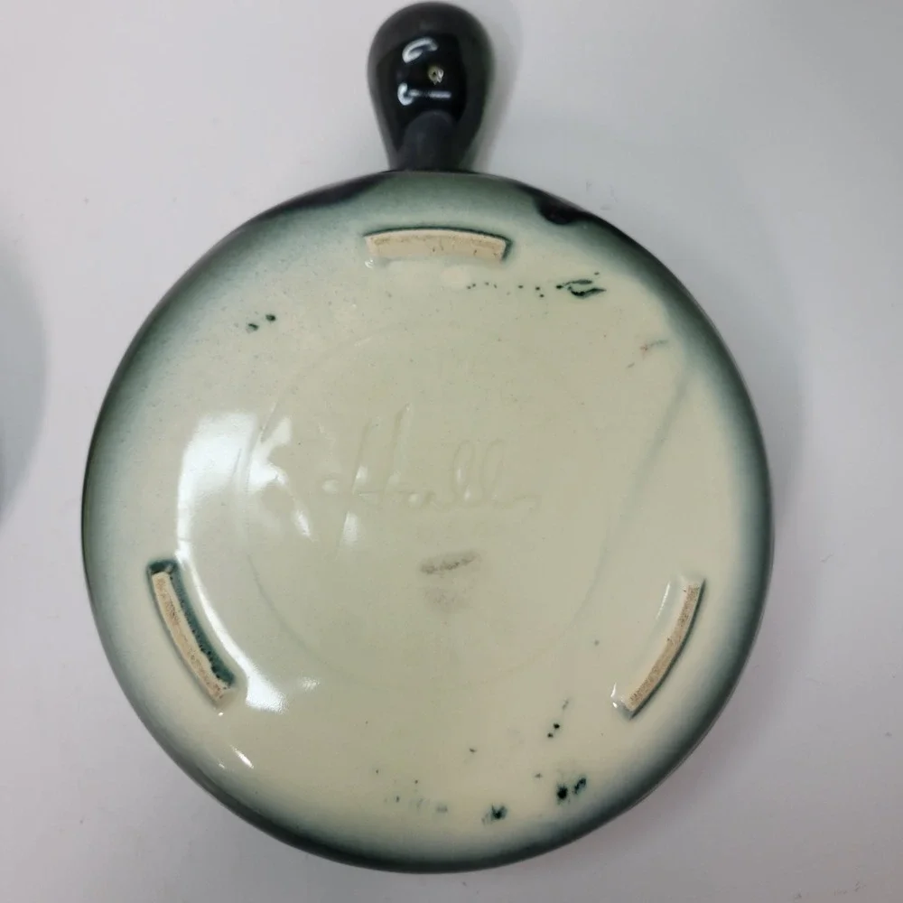 Vintage Hull Covered Casserole Dish with Lid Green Glazed‎ Pottery